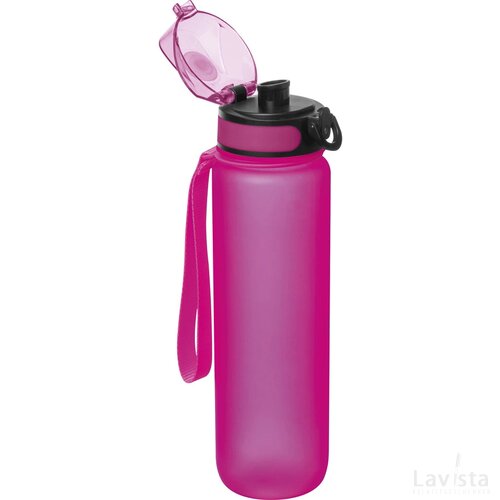 Sport drinkfles van kunststof roze paars