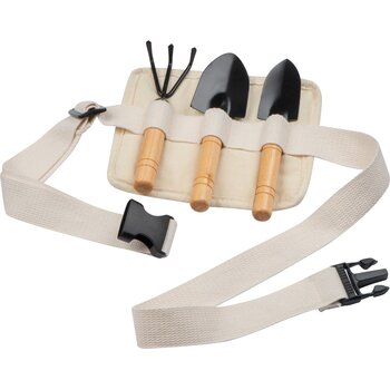 Tuingereedschap in draagriem beige