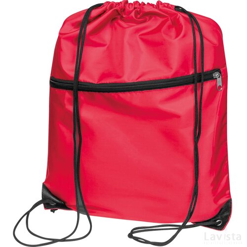 Gymbag van RPET rood