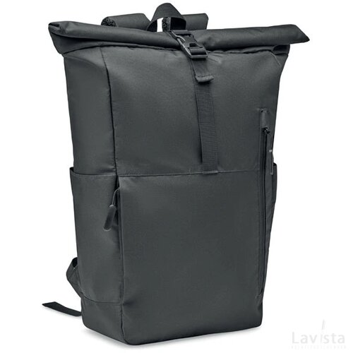 300d rpet rolltop rugzak Valley rollpack zwart