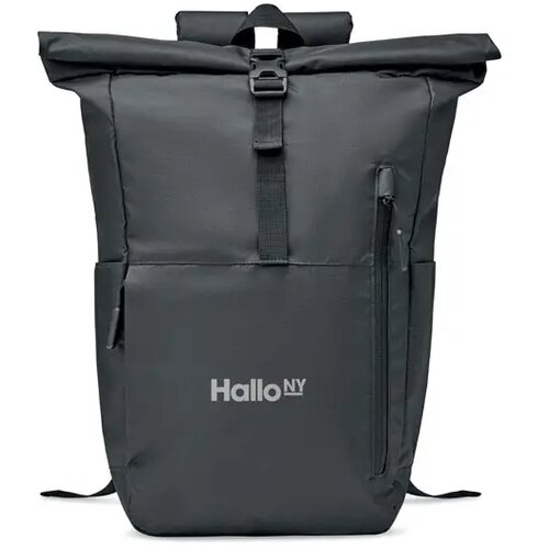 300d rpet rolltop rugzak Valley rollpack zwart