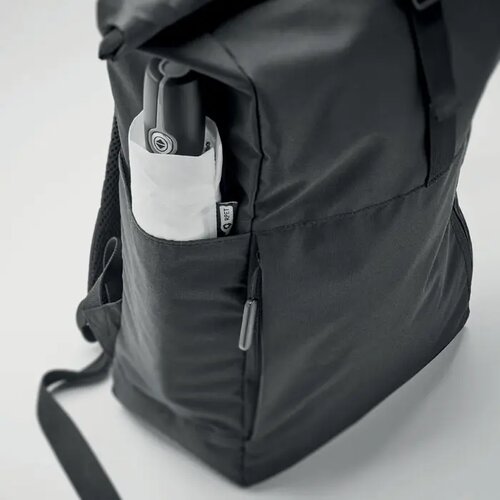 300d rpet rolltop rugzak Valley rollpack zwart
