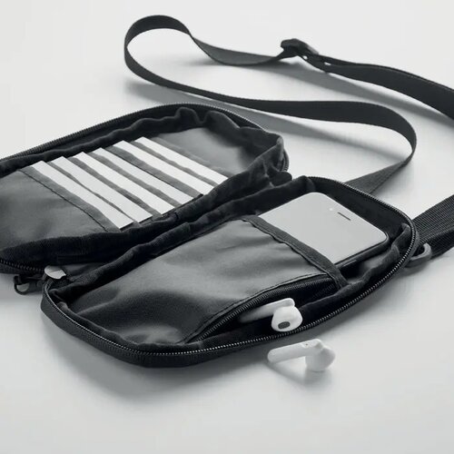 Cross body smartphone tas Valley wallet zwart