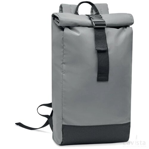 Reflecterende rolltop rugzak Bright rollpack mat zilver