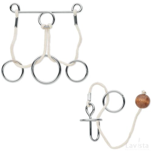 Set van 2 metalen breinbrekers Connection zilver