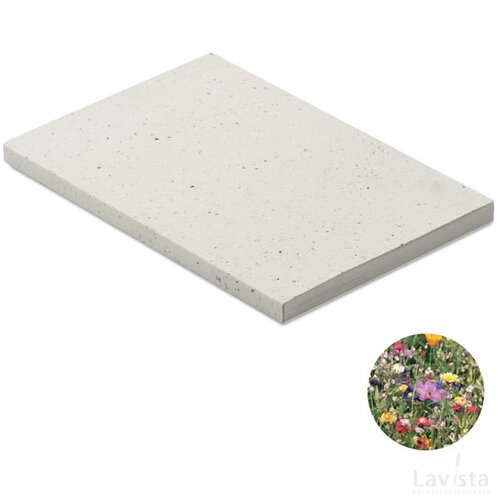 A5 notitieboekje zaadpapier Seed book wit