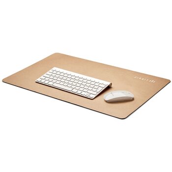 Gerecycled papieren bureau onderlegger Beige
