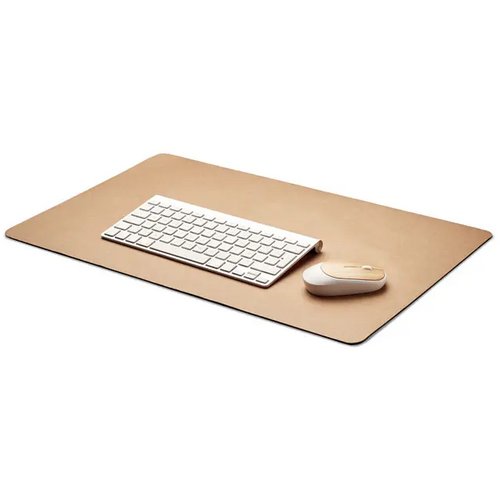 Gerecycled papieren bureau onderlegger Beige