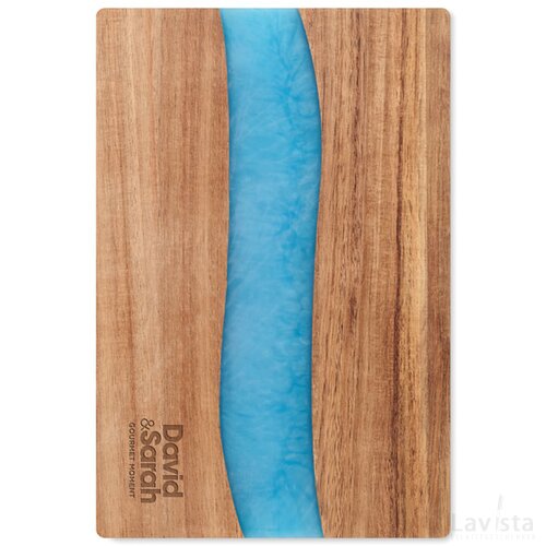 Snijplank met epoxyhars detail Bruin