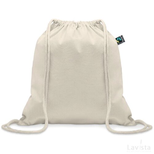 Fairtrade rugzakje met koord Osole draw beige