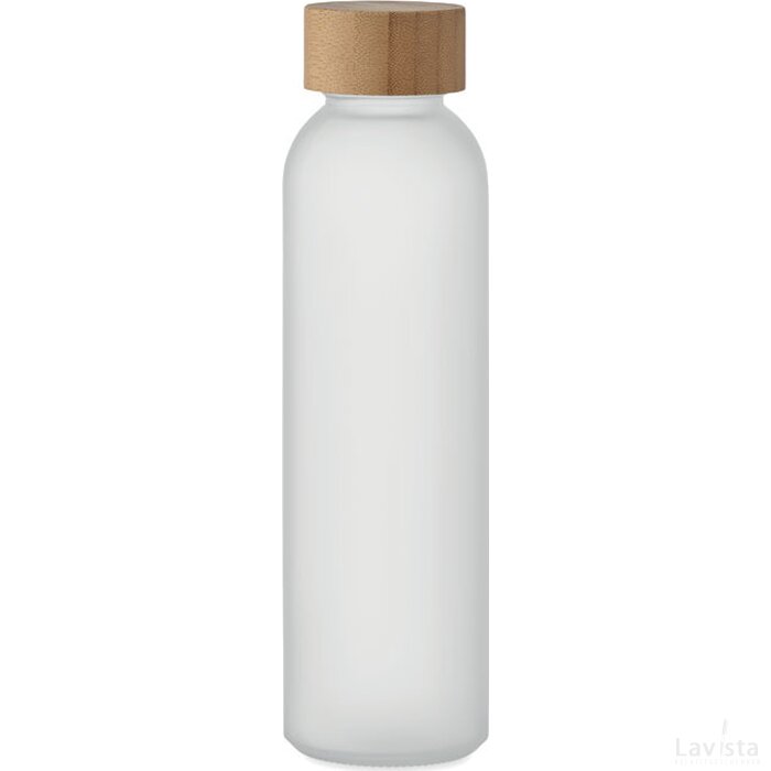 Matglazen fles 500 ml Abe transparant wit