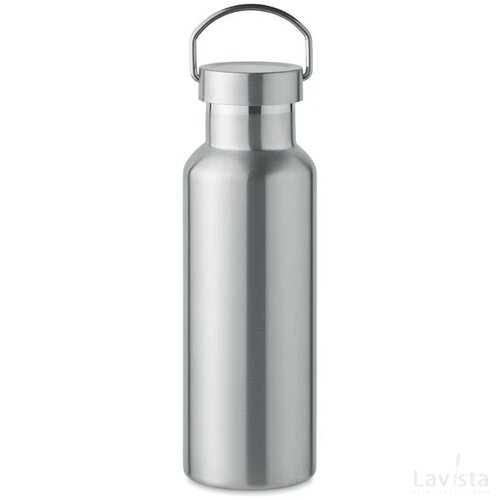 Dubbelwandige fles 500 ml Florence mat zilver