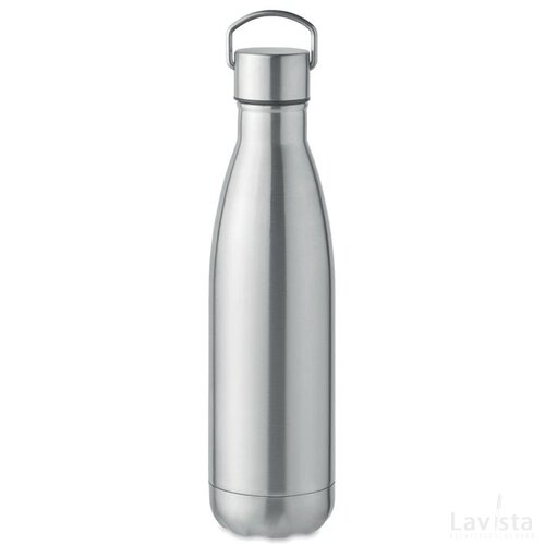 Dubbelwandige fles 500 ml Manoa mat zilver