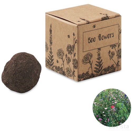 Zaadbom bijenbloemen Bombi ii beige