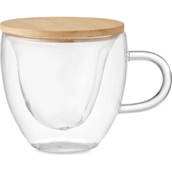 Dubbelwandige borosilicaat mok Coramug transparant