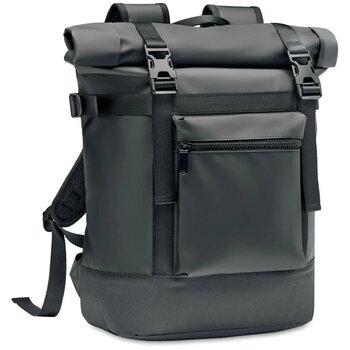 Rolltop rugzak 50c zeildoek Jaya bag zwart