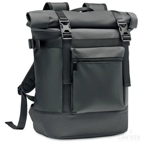 Rolltop rugzak 50c zeildoek Jaya bag zwart