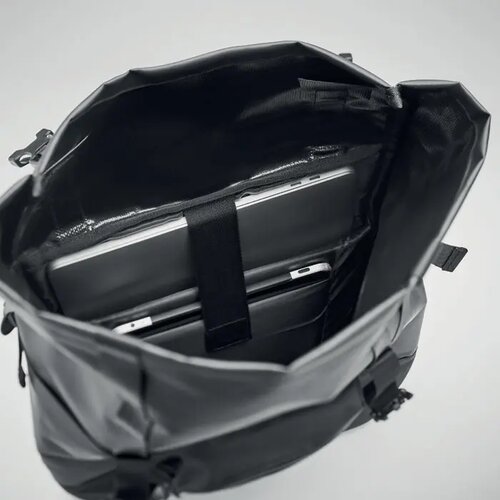 Rolltop rugzak 50c zeildoek Jaya bag zwart