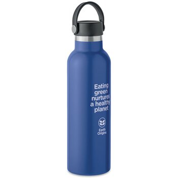 RVS vacuümfles met rietje (700 ml) Blauw