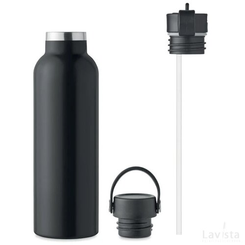 Dubbelwandige fles 700 ml Boali zwart