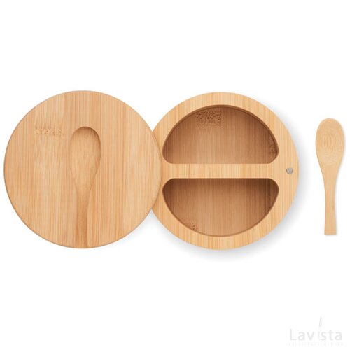 Peper en zout bamboe doosje S&p hout