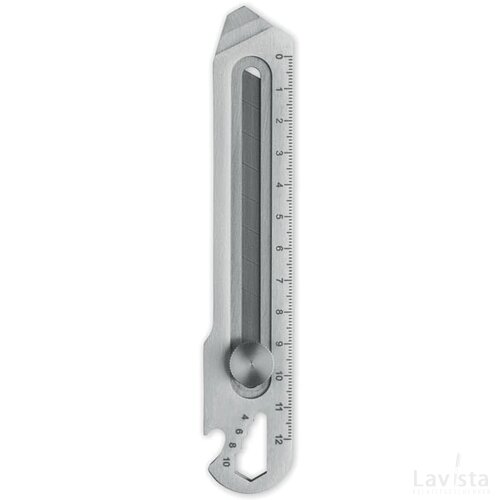 Multifunctioneel intrekbaar mes Knifeplus mat zilver