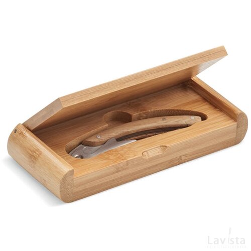 Kelnersmes in geschenkdoos Bruin