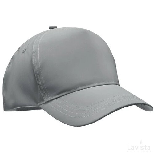 Reflecterende baseballcap met 5 Rays mat zilver
