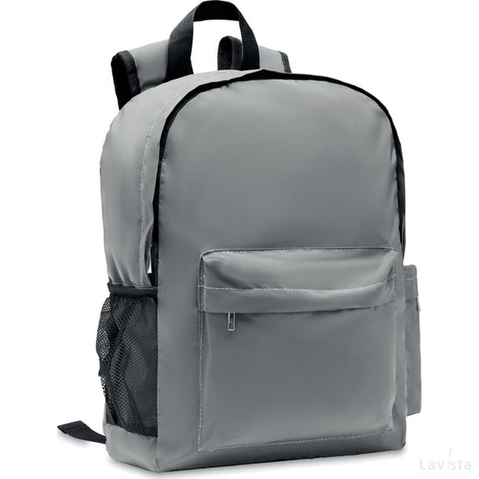 Hoog reflecterende rugzak 190t Bright backpack mat zilver