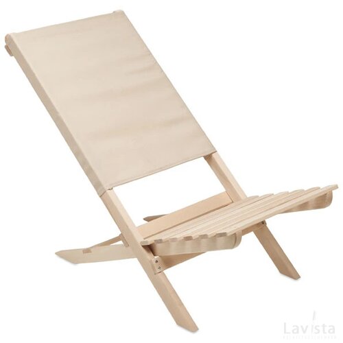 Opvouwbare houten strandstoel Marinero beige