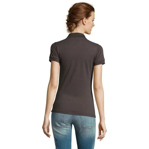 Prime dames polo200g Prime women donker grijs