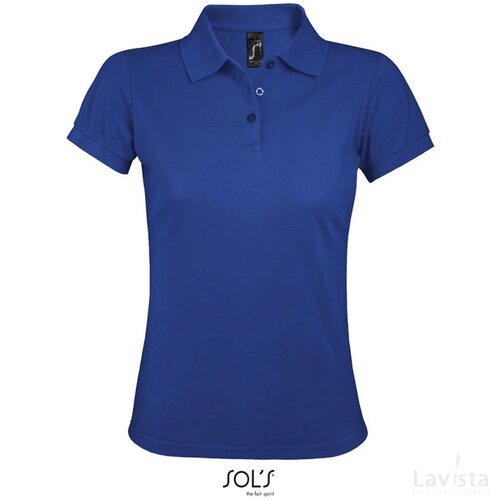 Prime dames polo200g Prime women koningsblauw