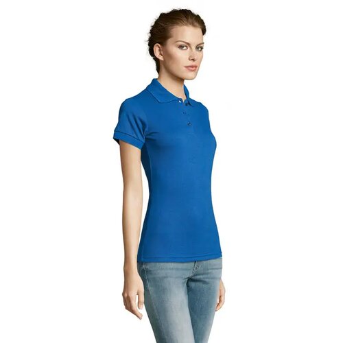 Prime dames polo200g Prime women koningsblauw