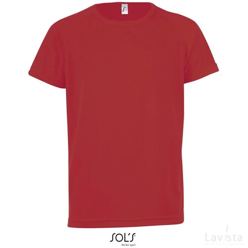 Sporty kinder t-shirt 140g Sporty kids rood