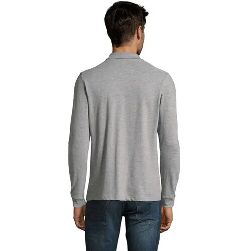 Perfect men lsl polo 180g Perfect lsl men grey melange