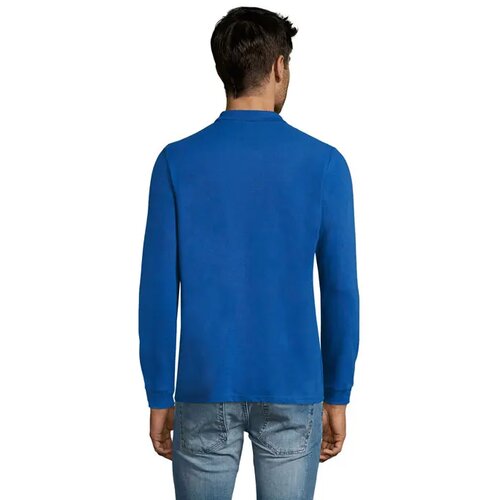 Perfect men lsl polo 180g Perfect lsl men koningsblauw
