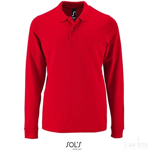 Perfect men lsl polo 180g Perfect lsl men rood