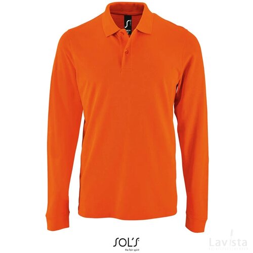 Perfect men lsl polo 180g Perfect lsl men oranje