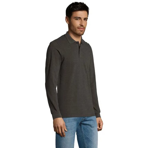 Perfect men lsl polo 180g Perfect lsl men charcoal melange