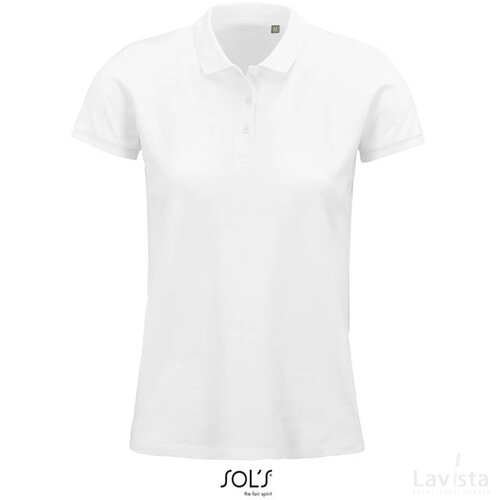 Planet dames polo170g Planet women wit