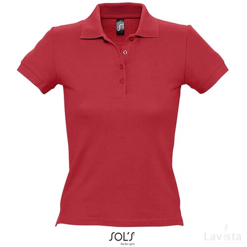 People dames polo 210g People rood