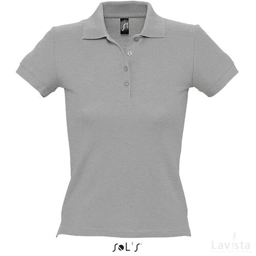 People dames polo 210g People grey melange