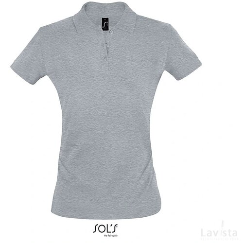 Perfect dames polo 180g Perfect women grey melange