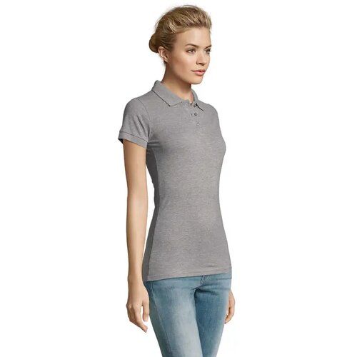 Perfect dames polo 180g Perfect women grey melange