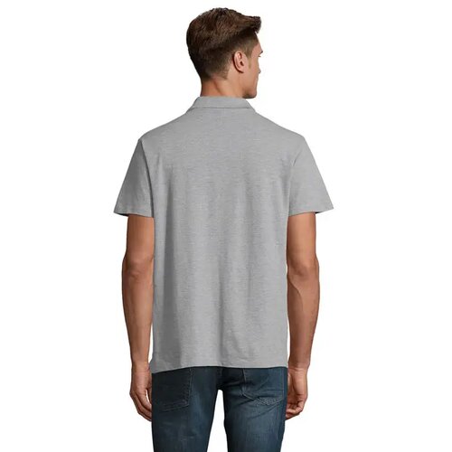 Spring ii heren polo210g Spring ii grey melange