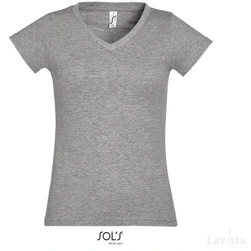 Moon dames t-shirt 150g Moon grijs melange