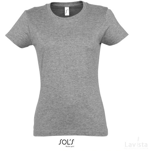 Imperial dames t-shirt 190g Imperial women grijs melange
