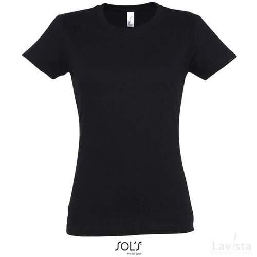 Imperial dames t-shirt 190g Imperial women deep black