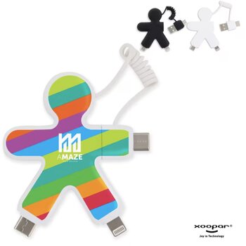 Xoopar Eco Buddy oplaadkabel Wit