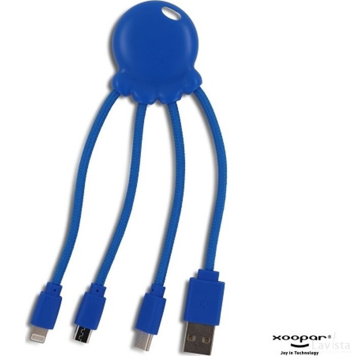 2087 | Xoopar Eco Octopus Ocean GRS Charging cable blauw